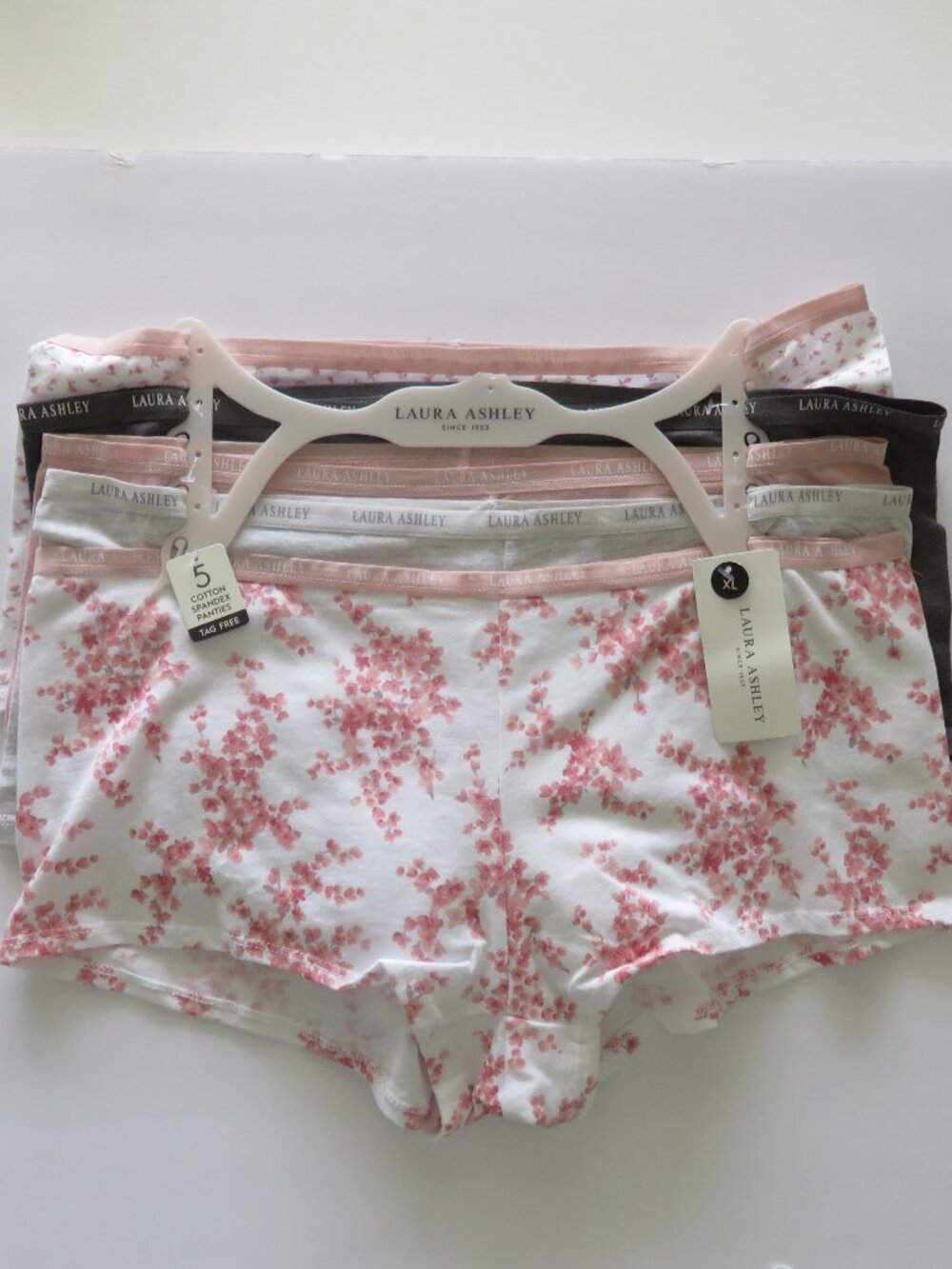 (#138) Laura Ashley 5 Set Stretch Boyshort Boxer Panties Size XL